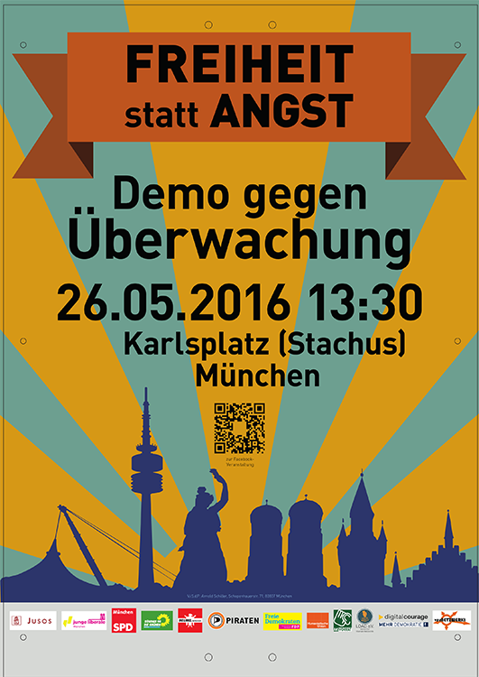 Freiheit statt Angst-Plakat vom Mai 2016