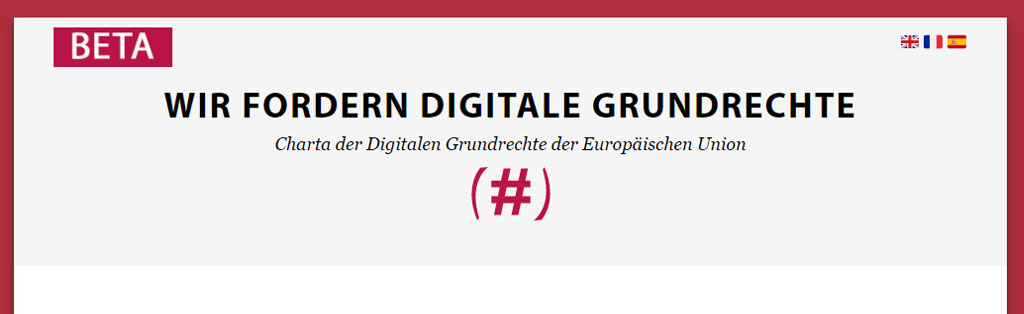Bitte unterstützt das Projekt einer EU Charta. Bringt Euch ein!