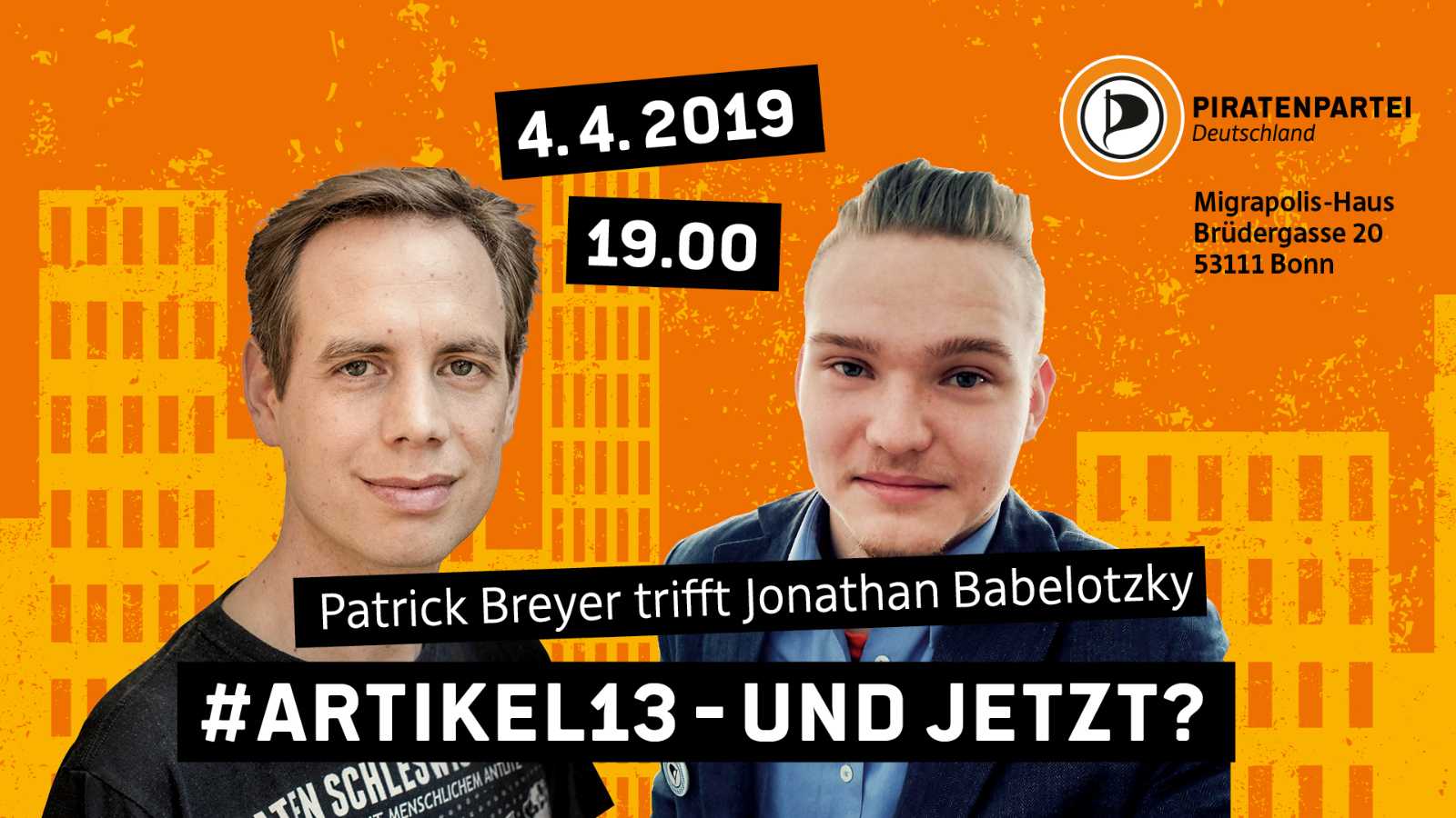 #Artikel13. Was jetzt? – Patrick Breyer trifft Jonathan Babelotzky