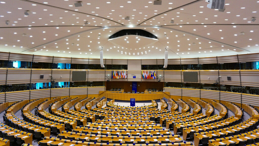 EU Parlamentsaal Brüssel